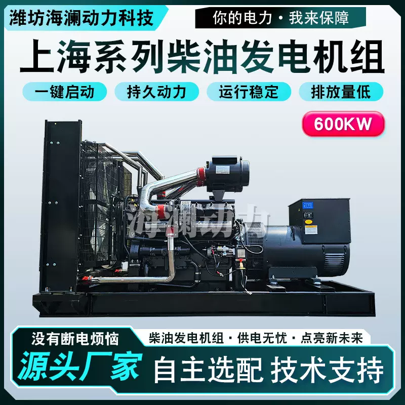 养殖场上海柴油发电机组600kw纯铜发电机组学校降噪柴油发电机组