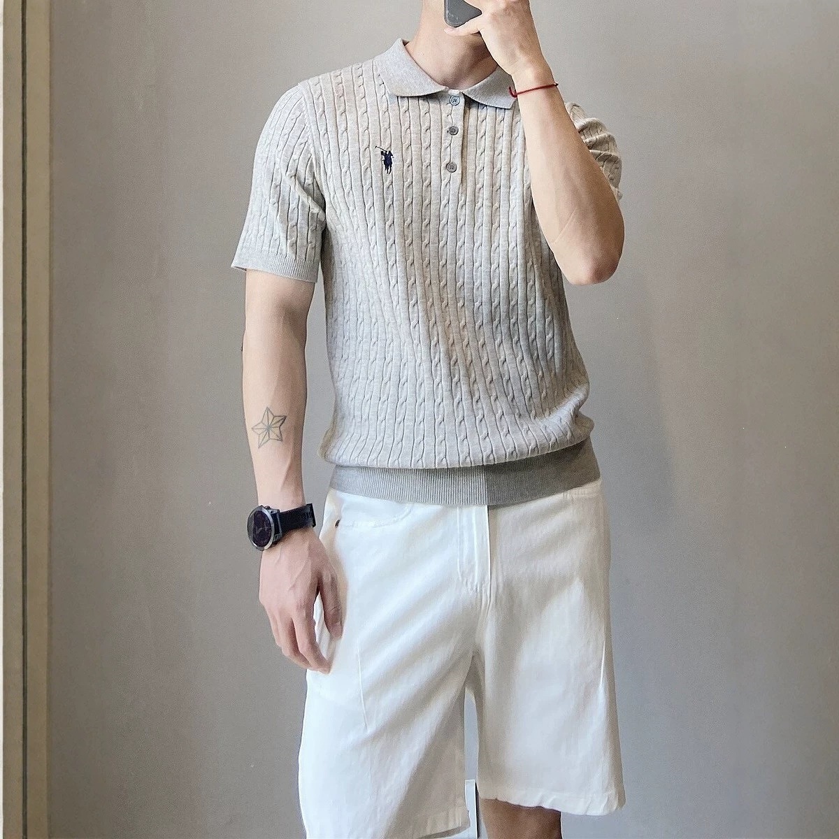Summer knitted design polo