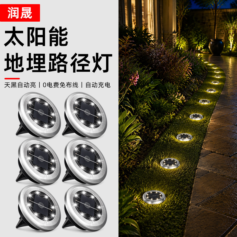 Travel LED lamp solar-powered stainless steel for cemetery for…