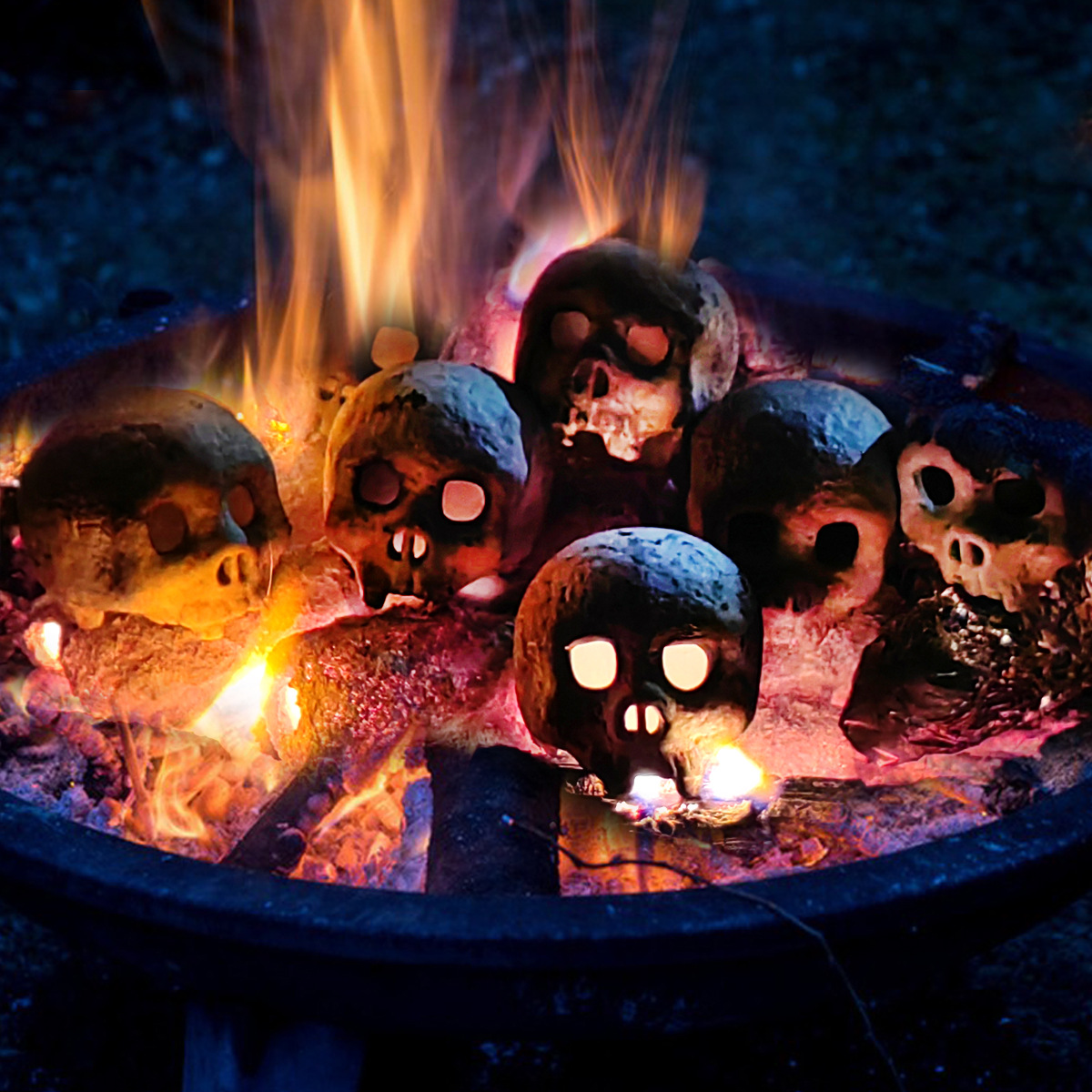 Halloween Skull Decoration Imitation of Human Skull Ceramic Reusable Halloween Party Layout Props