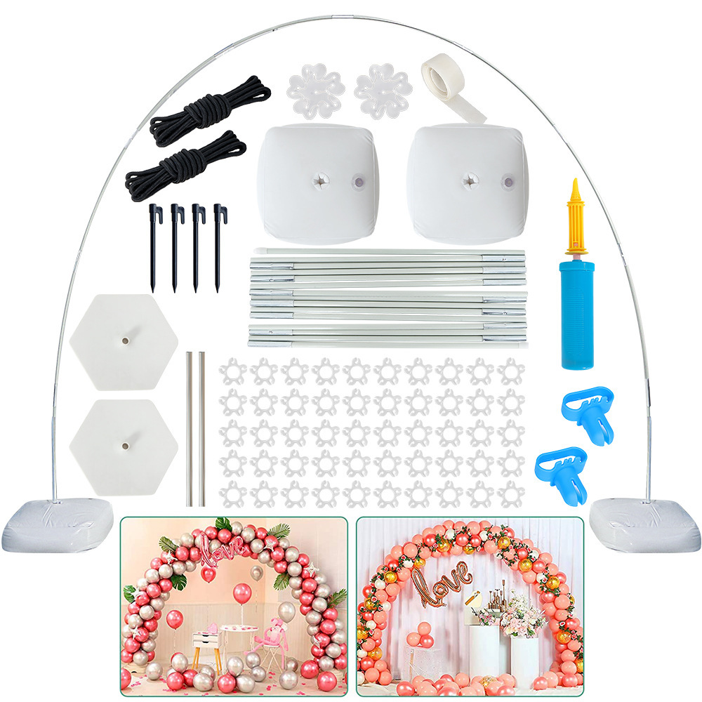 15-Sección varilla de fibra bolsa de agua base globo arco traje fiesta de cumpleaños decoración de la boda globo soporte