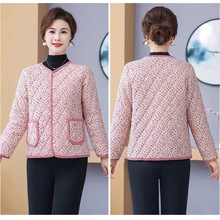 妈妈冬装加绒加厚小棉衣新款中老年人女秋冬保暖碎花奶奶棉袄外套