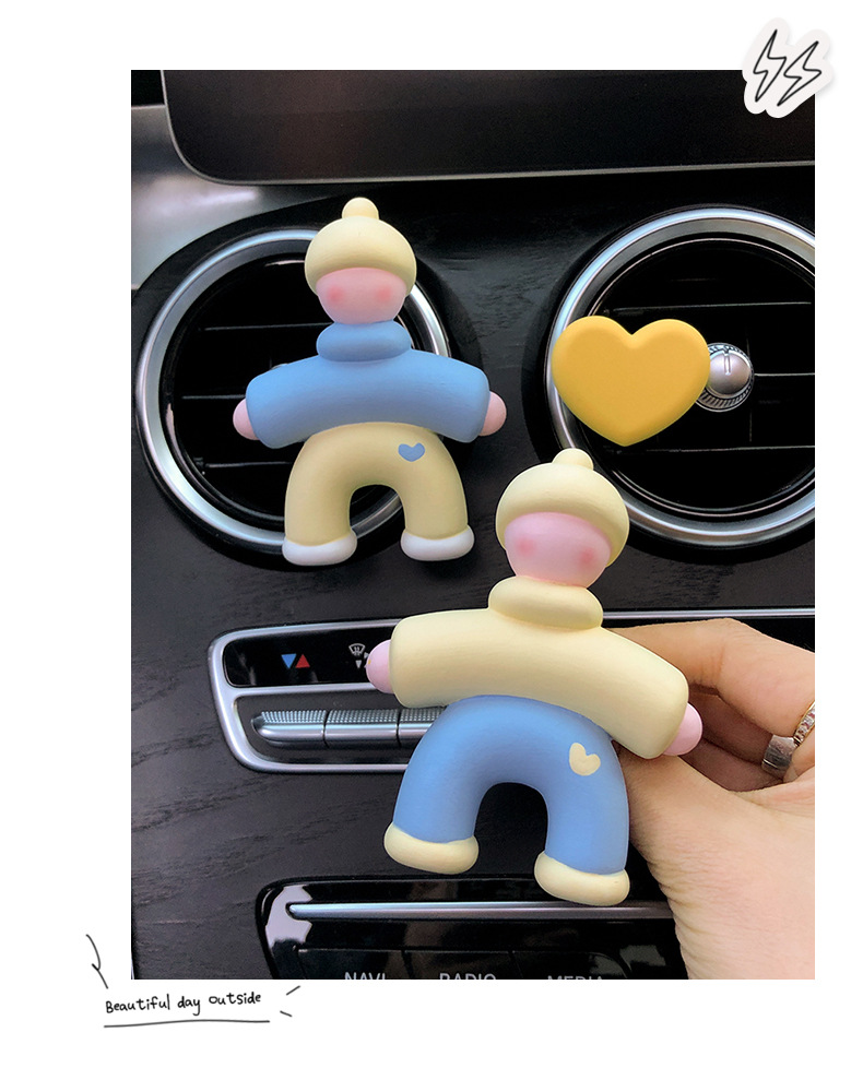 2025 New Villain Car Aromatherapy Car Perfume Air Vent Decoration Diffusing Stone Car Interior Ornament for Women