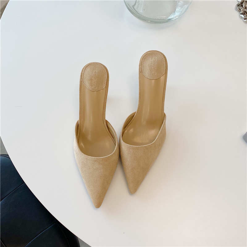 Shallow Mouth High-heeled Slippers display picture 3
