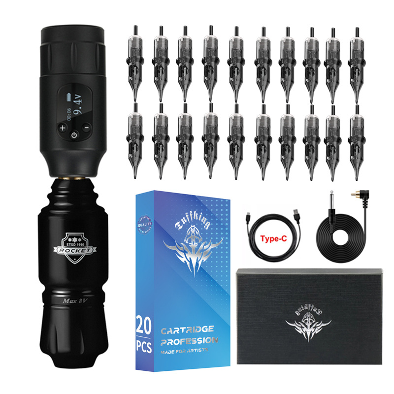 Cross-border hot wireless tatuaje pluma corta rocket pen set rocket power tatuaje línea de corte herramienta de niebla