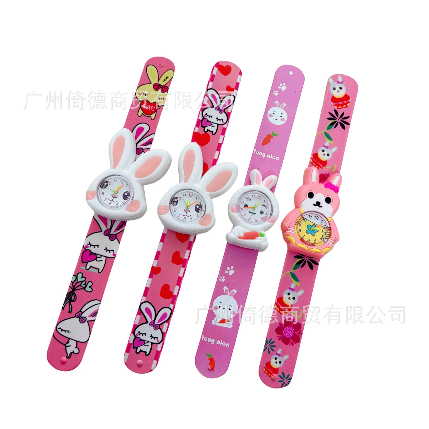 2025 поставляет новые детские часы с принтом для внешней торговли, цифровые часы с защелкивающимся кольцом, студенческие подарки на складе с бесплатной доставкой