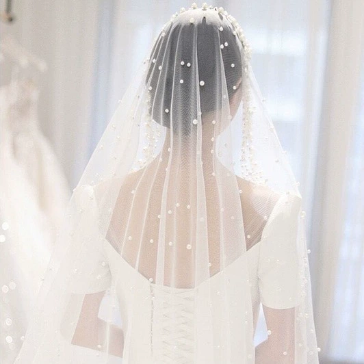 Korean long hair accessory from pearl for photo sessions