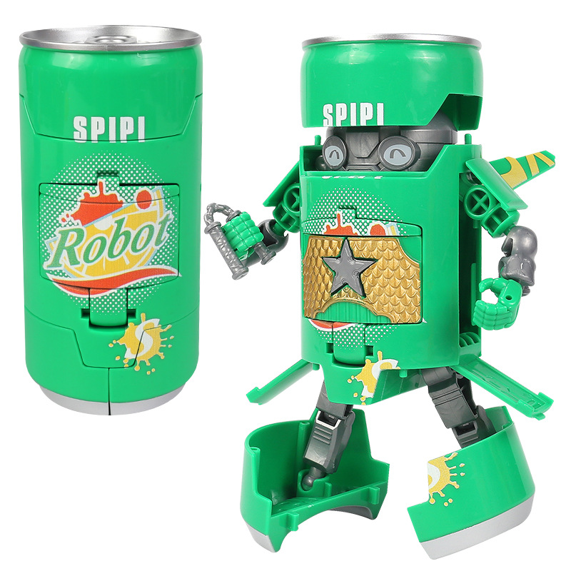 Star steel WK-82 deformation soda samurai boy gift robot model ornaments drink jar mecha toy