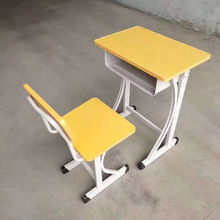 学校加厚课桌椅中小学生可升降课桌培训辅导班单人课桌椅厂家供应