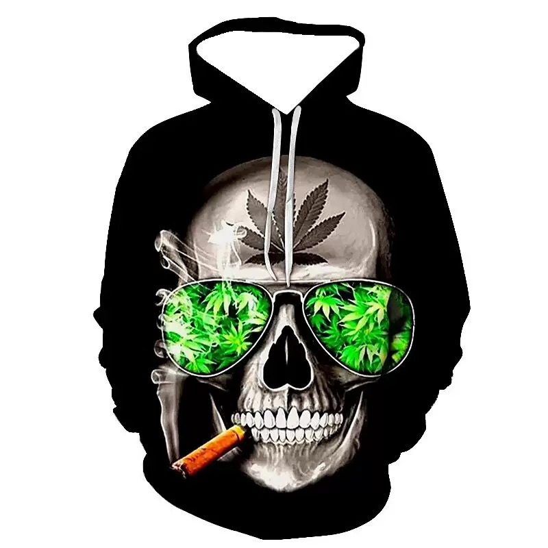 Demon Clown Digital Print And Women's Hooded Pullover Sweatshirt Loose Street Style Men's Clothing_viptrois.com