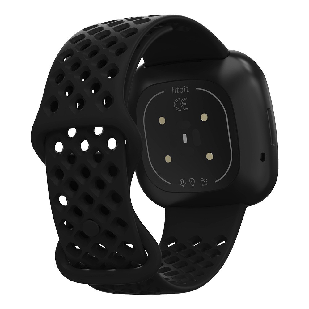 适用Fitbit versa3 sense智能手表表带运动硅胶表带TPU镂空手表带详情7