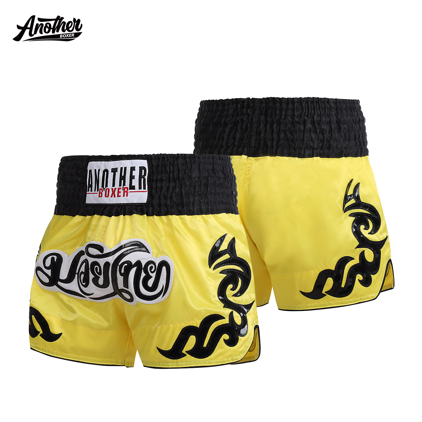ANOTHERBOXER yellow Muay Thai shorts, ONE ring competition boxing shorts