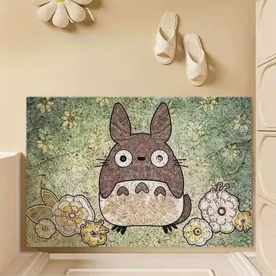 Customizable Pvc Door Mat, Avtomobil döşəmə paspasları - totoro-fantasy-style-4060cm-silk-circle