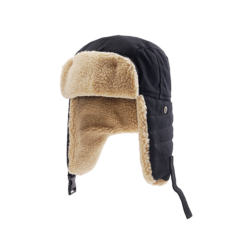 Calore invernale per uomini e donne in peluche, cappelli Lei Feng per la protezione delle orecchie, cappello da ciclismo ispessito nord-orientale, versione coreana_voghion.com
