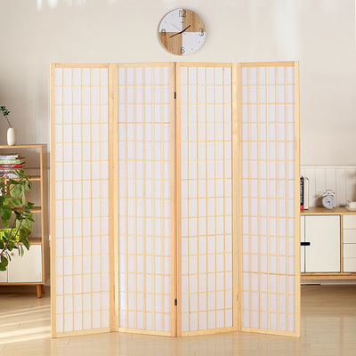 廠家批發日式松木無紡布家居酒店茶室養生會所屏風隔斷玄關包郵