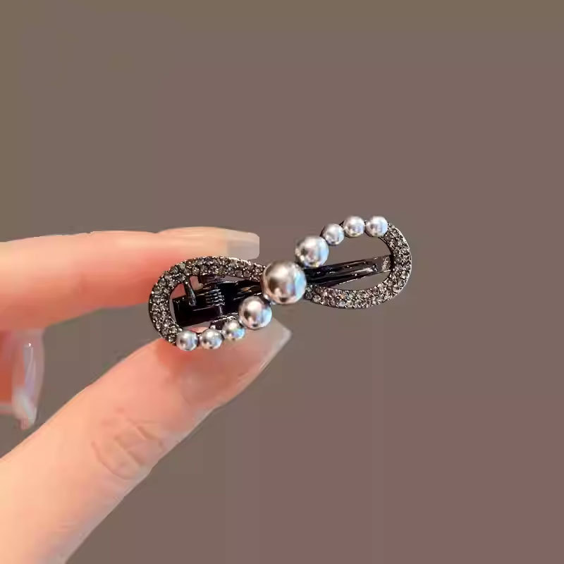 라인스톤 진주 머리핀