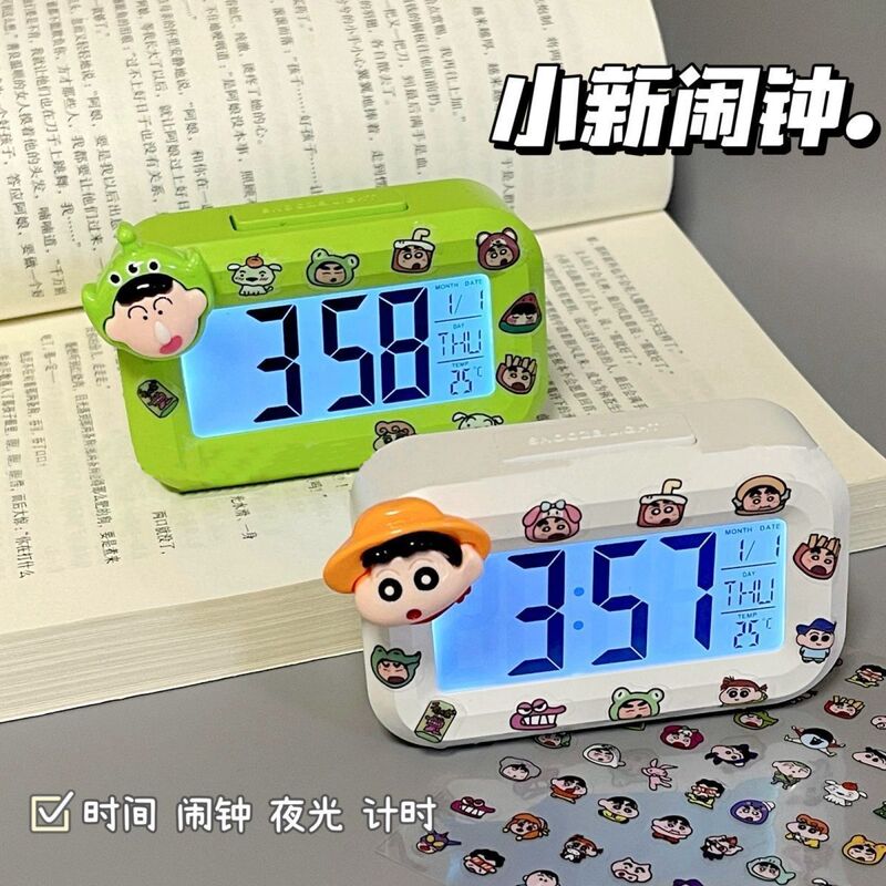 パチャ犬ミニ夜光目覚まし時計かわいい静音学生小型デスクトップ時計汎用電子目覚まし時計|undefined