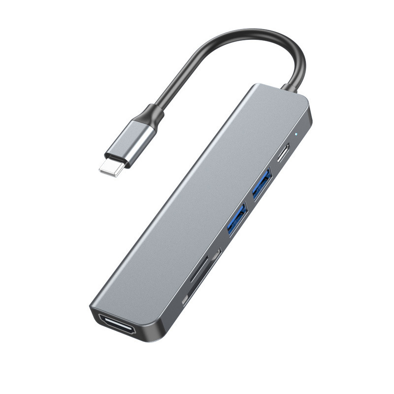 type-c hub docking station hdtv4K HD USB3.0 notebook six-in-one USBC hub card reader