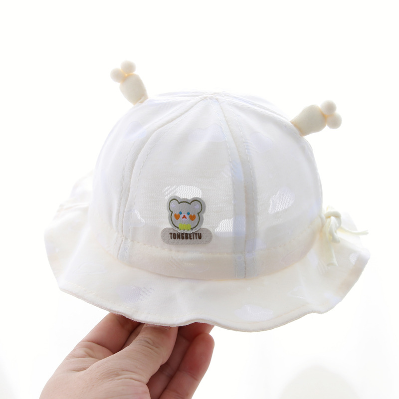 Sombreros para bebés primavera y otoño delgados lindos bebés sombreros solares para hombres y mujeres sombreros pescadores recién nacidos sombreros de verano