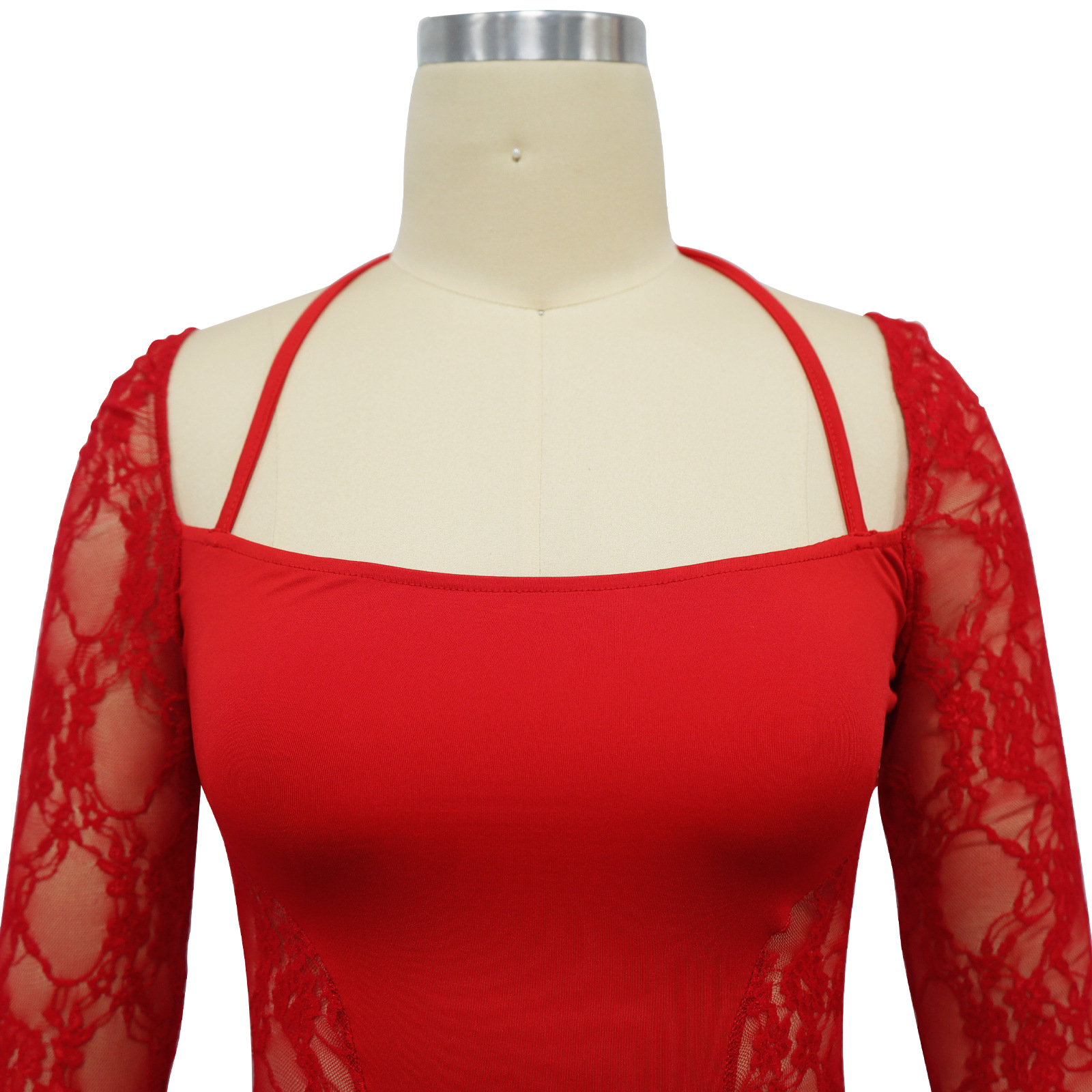 Elegant Women's Lace Splicing Evening Dress For Special Occasions_voghion.com