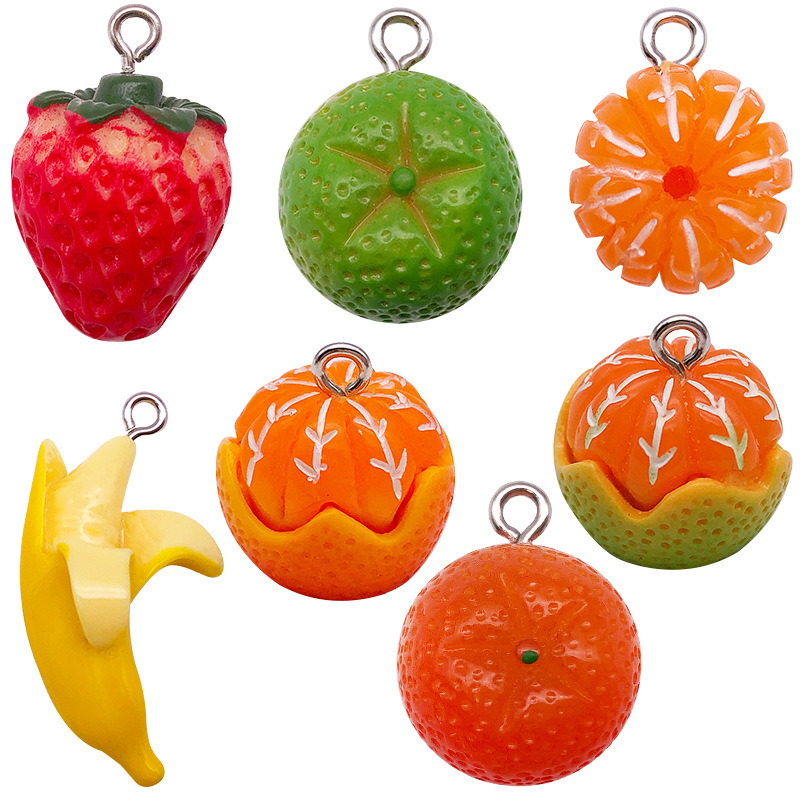 1 Acrylic Imitation Fruit Pendant, Cute Style, Summer Bohemian Style, Creative DIY Jewelry Accessories