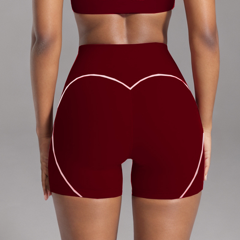Comercio exterior europeo y americano transfronterizo desnudo hermoso espalda deportes color contraste sujetador honda nalgas melocotón pantalones de yoga de secado rápido de alta elasticidad image 4