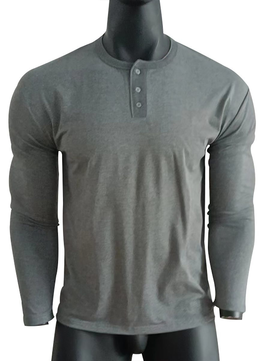 2024 European Men's Spring Autumn Round Neck Long Sleeved T-Shirt Loose Pullover Casual Men's T-Shirt Basic Tees Top_voghion.com