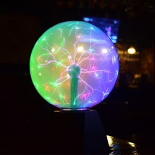 34568寸静电球灯水晶魔法球等离子球闪电辉光球USB供电5V世界通用