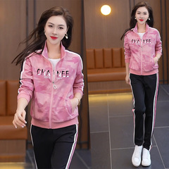 Women's Sports Suit 2024 Spring and Autumn New Fashion Slim-fit Casual Thin Foreign-style Age-Reducing Three-piece Set