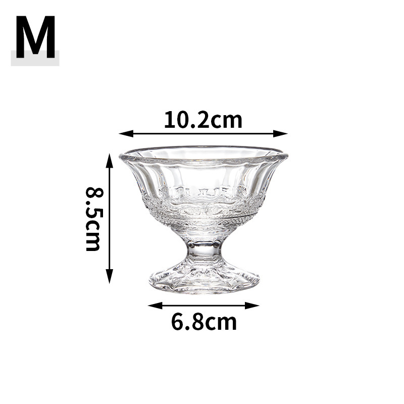 Taza de helado creativa al por mayor Tazón de helado estilo ins Tazón de bebida fría Batido de postre Tazón de vidrio Ensalada de frutas Tazón pequeño