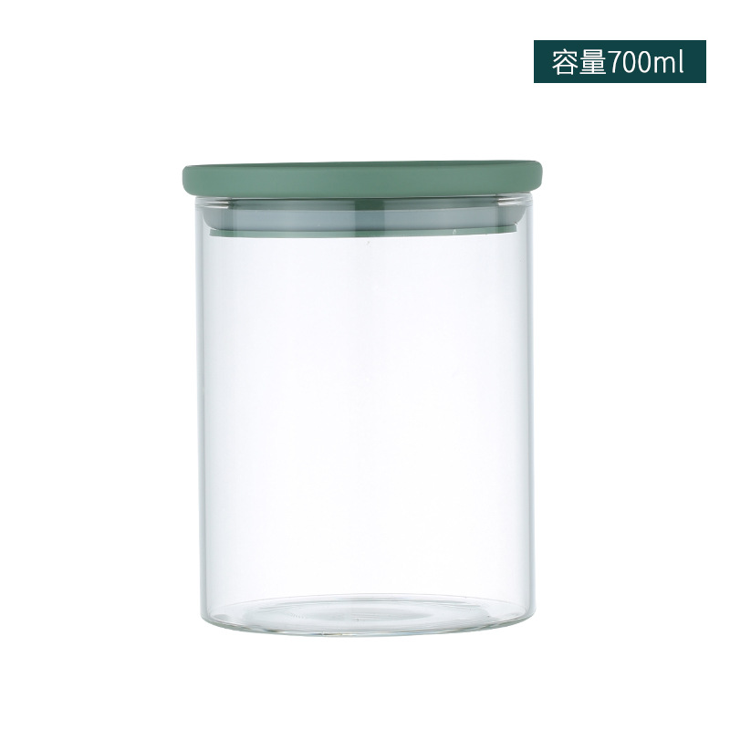 Frascos Redondos Sellados de Borosilicato de Alta Calidad al por Mayor, Frascos de Vidrio Transparentes para Almacenamiento, Frascos para Conservar Té Fresco, Frascos para Almacenar Granos y Dulces