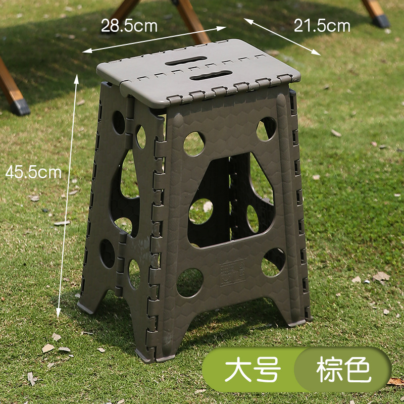 Taburete plegable de plástico, taburete alto, puesto para acampar en el hogar, silla de pesca al aire libre, metro, banco pequeño plegable portátil