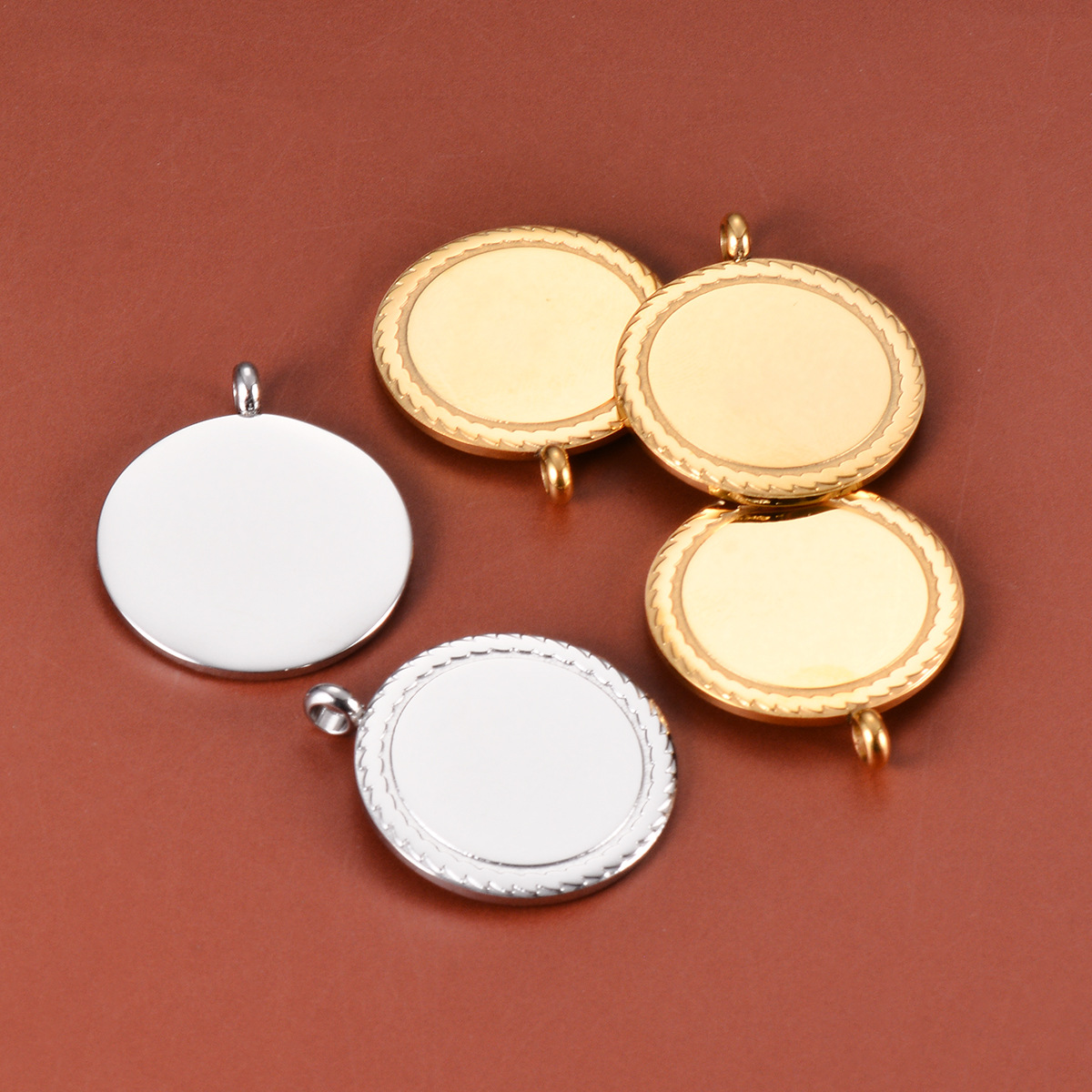 201 Stainless Steel Material Geometric, Customization Laser Engraving Pattern Simple Style Style 1 Piece 25 * 30mm 304 Stainless Steel Geometric Customization Laser Engraving Pendant DIY Jewelry Accessories