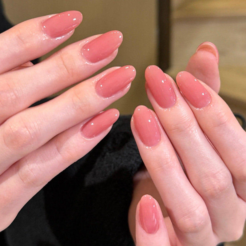 【Delicate and Graceful】Rena Kojisaka's Nude-Colored, Gentle and Youthful-Looking Handmade Wearable Nails, 126 Styles with Box and Tool Kit