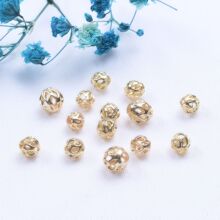 ��ɫ14K����4mm�A���U�ո���ɢ��DIY�ֹ��ִ��龎�K�Ʒ�������