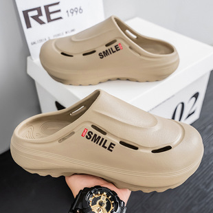 Cross-Border 2025 Summer Baotou Sports Slippers for Men and Women, Coconut Clogs for Couples, Thick-Soled Beach Sandals for Outer Wear
