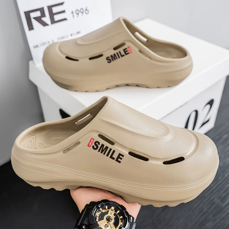 Летние спортивные тапочки Baotou для мужчин и женщин, кокосовые сабо для мужчин и женщин, пляжные сандалии на толстой подошве для верхней одежды, 2025 год.