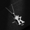 Fashionable pendant with letters, necklace stainless steel, jewelry, English