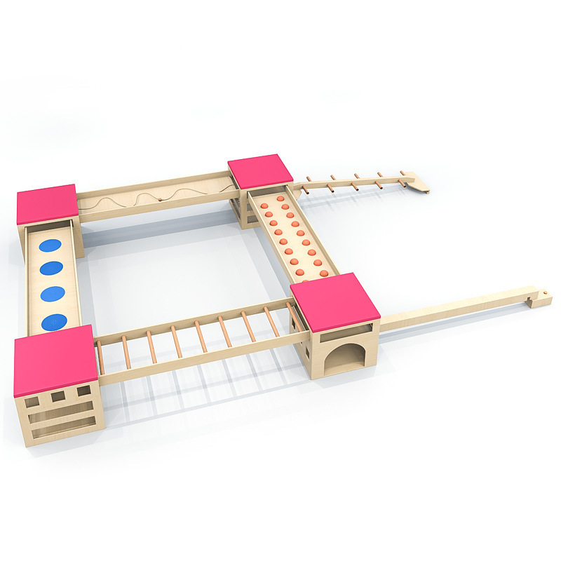 幼儿园感统训练器材太空宝贝滑滑梯儿童早教室内平衡木组合攀爬架