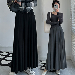 Pregnant Women's Modal Skirt Without Abdomen 2025 Spring and Autumn New Dape Large Swing Skirt Loose A- line Skirt Long Skirt