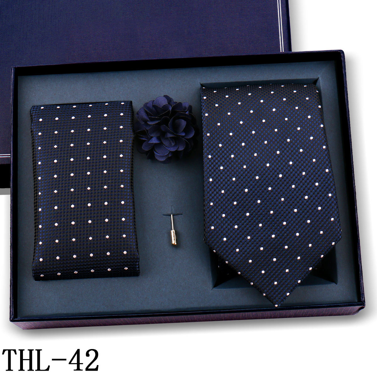 Juego de Corbata y Pañuelo para Hombre Poliéster para Bodas y Eventos de Negocios image 46