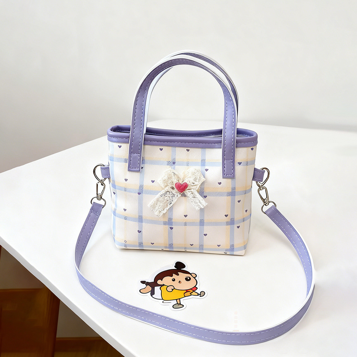 2026 nuevo bolso de niños lindos arcos de encaje bolsos de hombro para hombres y mujeres dulce bolso de mano para bebés