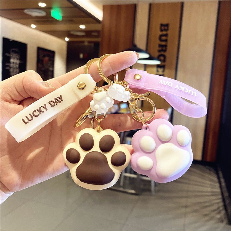 Cartoon Creative Cat Claw Keychain Female Cute Girly Heart Keychain Car Pendant School Bag Pendant Couple Gift Cartoon Creative Cat Claw Keychain Female Cute Girly Heart Keychain Car Pendant School Bag Pendant Couple Gift