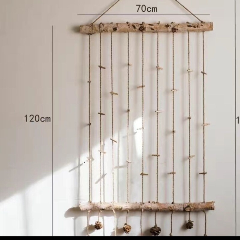 Natural Wild Wood Photo Wall Hanging Decoration with Handmade Rope for Wall Decoration Natural Wild Wood Photo Wall Hanging Decoration with Handmade Rope for Wall Decoration