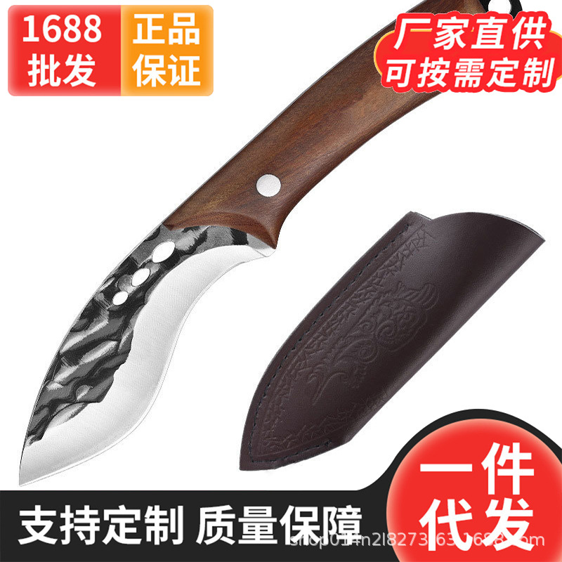 直播带货纯手工正宗尼泊尔战术小刀户外露营野炊便携锋利切肉刀