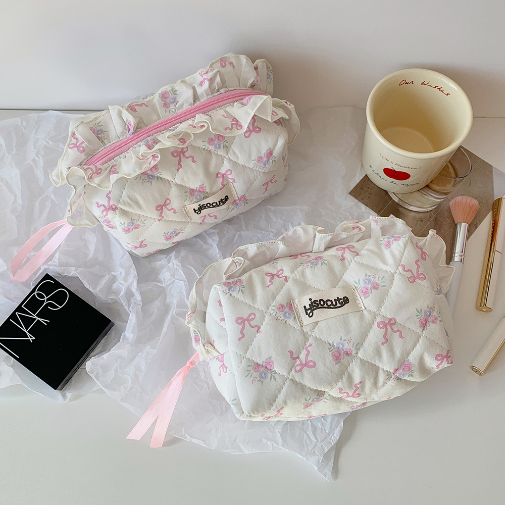 179g Weight Pencil Case Stationery Type 1 Piece Quantity Class, Learning, Graduation Occasion Cotton, Polyester Material Bow Knot Pattern Korean Style Style Bow Knot Cotton Polyester Class Learning Graduation Korean Style Pencil Case 4