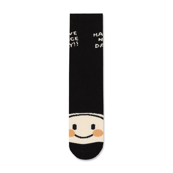Children's Socks Spring and Summer Thin Girls' Stylishly Mid-length Socks Baby's Colorful Candy-colored Smiling Face Heap Shallow Socks