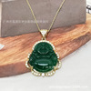 Tape, emerald stone inlay, pendant jade, wholesale, 18 carat, golden color, diamond encrusted