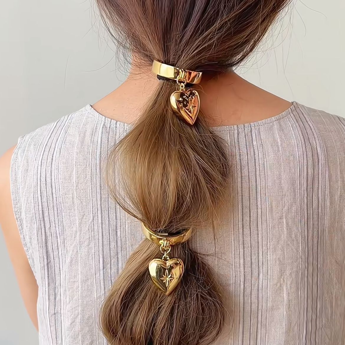 Holiday, Daily Occasion Alloy Material Vacation Classic Style Women's Heart Shape Alloy Hair Tie