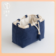 ✅棉麻茶杯茶壶套装收纳袋加长加厚旅行茶具包大号便携布袋布包